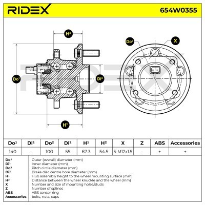Wheel Bearing Kit RIDEX 654W0355 654W0355 - photo 6