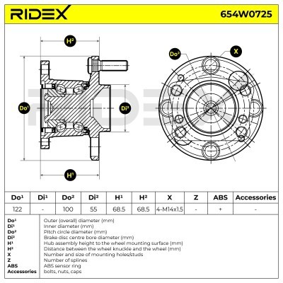 Wheel Bearing RIDEX 654W0725 654W0725 - photo 5