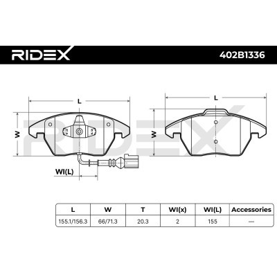 Brake Pads Set RIDEX 402B1336 402B1336 - photo 7