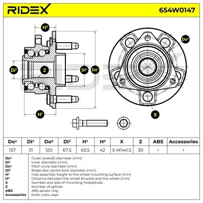 Wheel Bearing RIDEX 654W0147 654W0147 - photo 3
