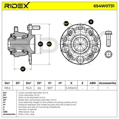 Wheel Bearing RIDEX 654W0731 654W0731 - photo 6