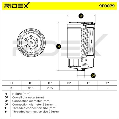 Fuel Filter RIDEX 9F0079 9F0079 - photo 6