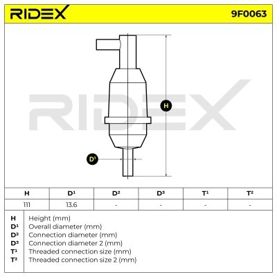 Fuel Filter RIDEX 9F0063 9F0063 - photo 5