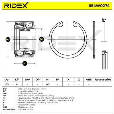 Wheel Bearing RIDEX 654W0274 654W0274 - photo 3