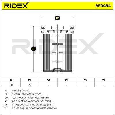 Fuel Filter RIDEX 9F0494 9F0494 - photo 6