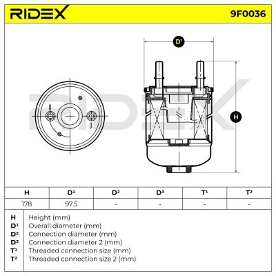 Fuel Filter RIDEX 9F0036 9F0036 - photo 5