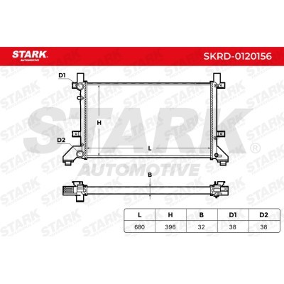Radiator, Engine Cooling Stark SKRD-0120156 SKRD-0120156 - photo 4
