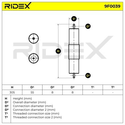 Fuel Filter RIDEX 9F0039 9F0039 - photo 5