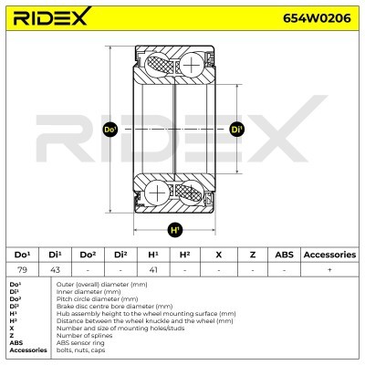 Wheel Bearing RIDEX 654W0206 654W0206 - photo 3