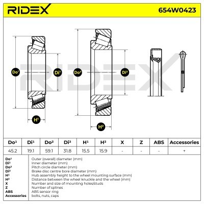 Wheel Bearing RIDEX 654W0423 654W0423 - photo 5