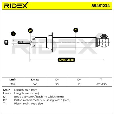 Shock Absorber RIDEX 854S1234 854S1234 - photo 6