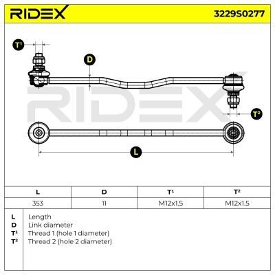 Stabilizer Link RIDEX 3229S0277 3229S0277 - photo 5
