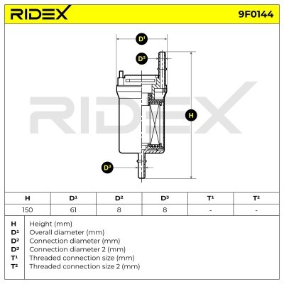 Fuel Filter RIDEX 9F0144 9F0144 - photo 5