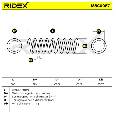 Suspension Spring RIDEX 188C0087 188C0087 - photo 5