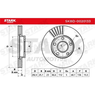 Brake Disc Stark SKBD-0020133 SKBD-0020133 - photo 3