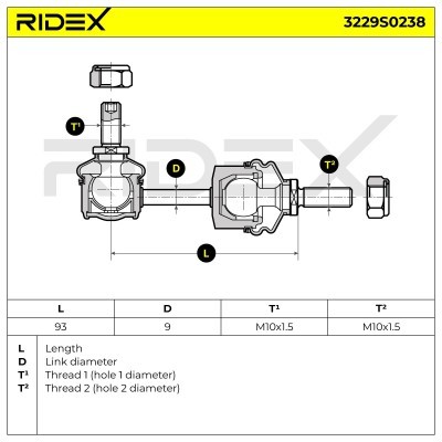 Stabilizer Link RIDEX 3229S0238 3229S0238 - photo 6