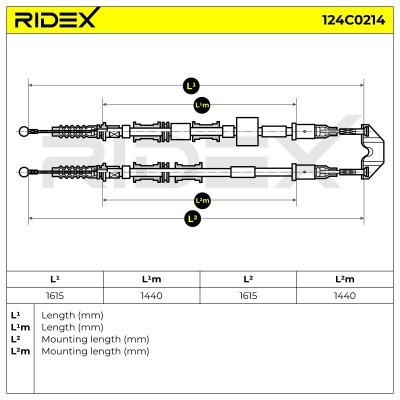 Cable Pull, Parking Brake RIDEX 124C0214 124C0214 - photo 5