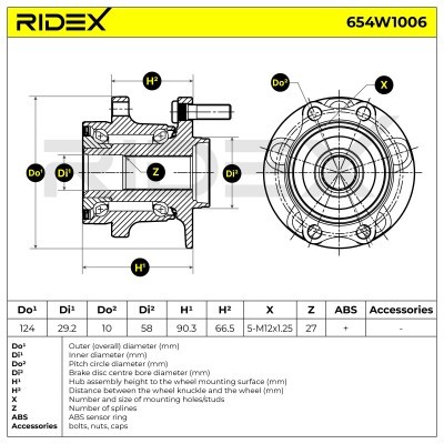 Wheel Bearing RIDEX 654W1006 654W1006 - photo 5