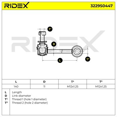 Stabilizer Link RIDEX 3229S0447 3229S0447 - photo 6