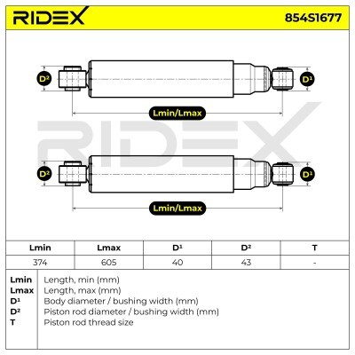 Shock Absorber RIDEX 854S1677 854S1677 - photo 5