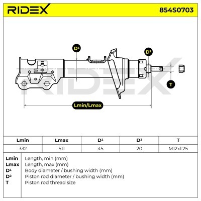 Shock Absorber RIDEX 854S0703 854S0703 - photo 6