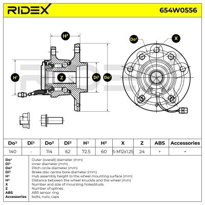 Wheel Bearing RIDEX 654W0556 654W0556 - photo 5