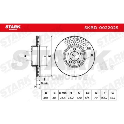 Brake Disc Stark SKBD-0022025 SKBD-0022025 - photo 3