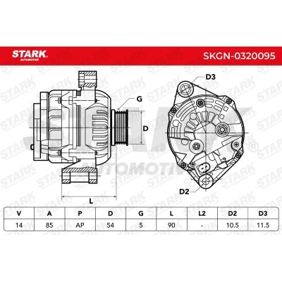 Alternator Stark SKGN-0320095 SKGN-0320095 - photo 8