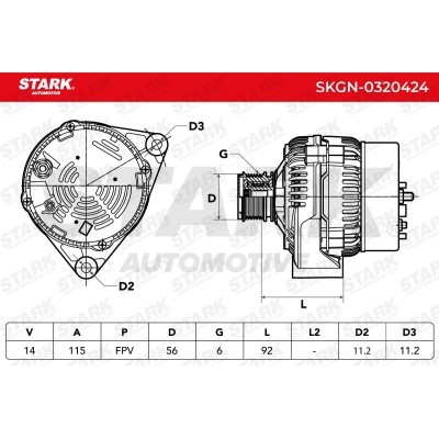 Alternator Stark SKGN-0320424 SKGN-0320424 - photo 7