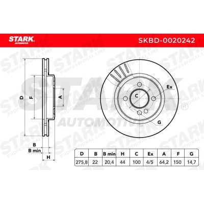 Brake Disc Stark SKBD-0020242 SKBD-0020242 - photo 7