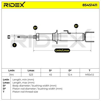 Shock Absorber RIDEX 854S1411 854S1411 - photo 8