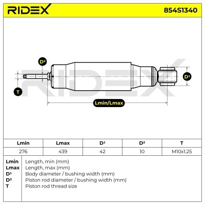 Shock Absorber RIDEX 854S1340 854S1340 - photo 6