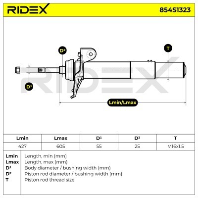 Shock Absorber RIDEX 854S1323 854S1323 - photo 6