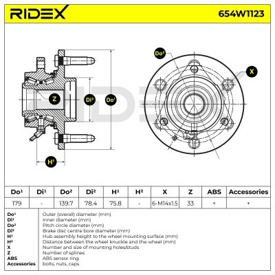 Wheel Bearing RIDEX 654W1123 654W1123 - photo 7