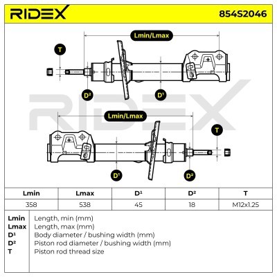 Shock Absorber RIDEX 854S2046 854S2046 - photo 8