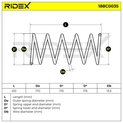 Suspension Spring RIDEX 188C0035 188C0035 - photo 5