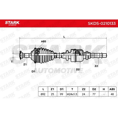 Drive Shaft Stark SKDS-0210133 SKDS-0210133 - photo 7