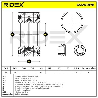 Wheel Bearing RIDEX 654W0178 654W0178 - photo 3