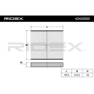 Cabin Air Filter RIDEX 424I0320 424I0320 - photo 3