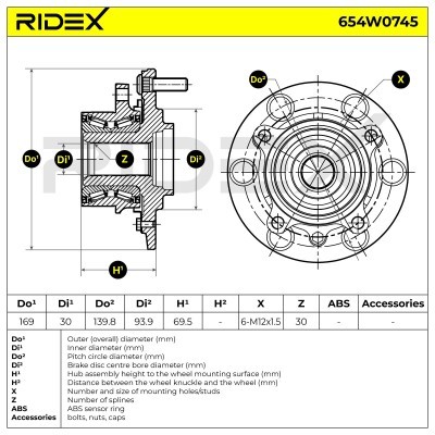 Wheel Bearing RIDEX 654W0745 654W0745 - photo 6