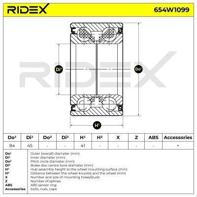 Wheel Bearing RIDEX 654W1099 654W1099 - photo 6