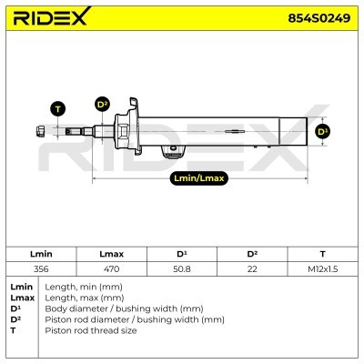 Shock Absorber RIDEX 854S0249 854S0249 - photo 7