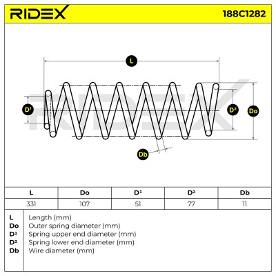 Suspension Spring RIDEX 188C1282 188C1282 - photo 5