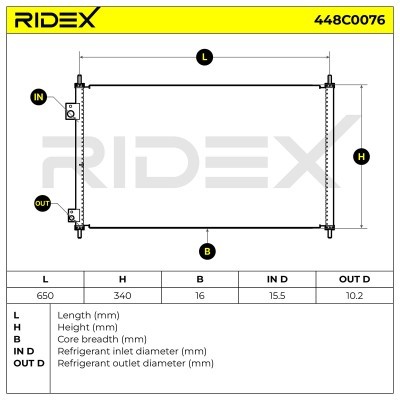 A/C condenser 448C0076 - photo 5