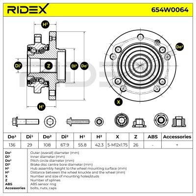 Wheel Bearing RIDEX 654W0064 654W0064 - photo 5