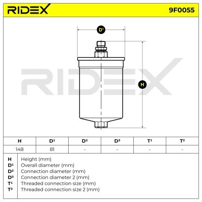 Fuel Filter RIDEX 9F0055 9F0055 - photo 4