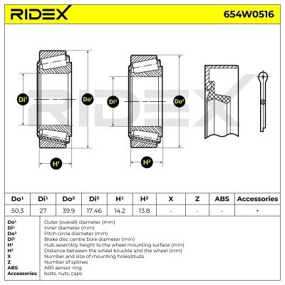 Wheel Bearing RIDEX 654W0516 654W0516 - photo 7