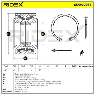 Wheel Bearing RIDEX 654W0267 654W0267 - photo 6