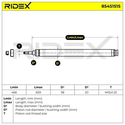 Shock Absorber RIDEX 854S1515 854S1515 - photo 5