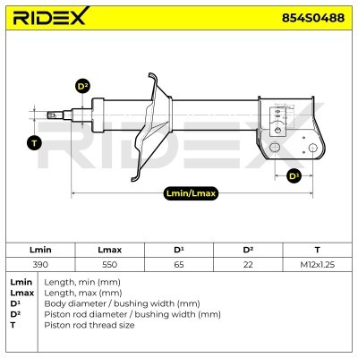 Shock Absorber RIDEX 854S0488 854S0488 - photo 8